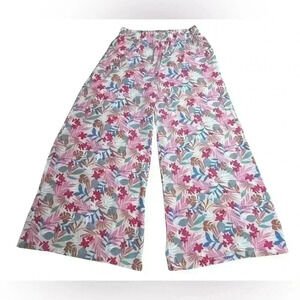 Fashion Nova Wide Leg Floral Pants Size Large colorful